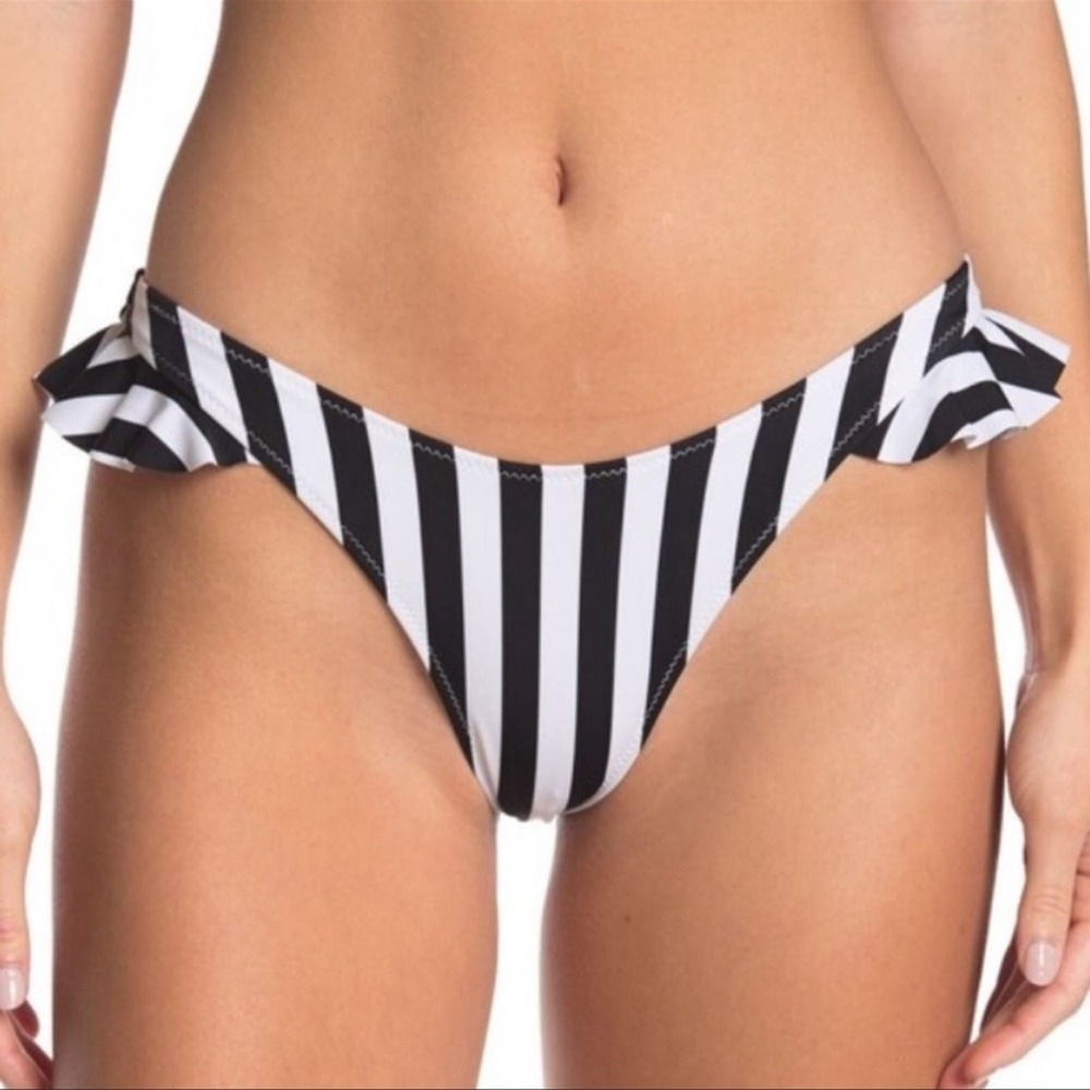 [Kendall & Kylie] NWT ruffle stripe bikini bottom only size large